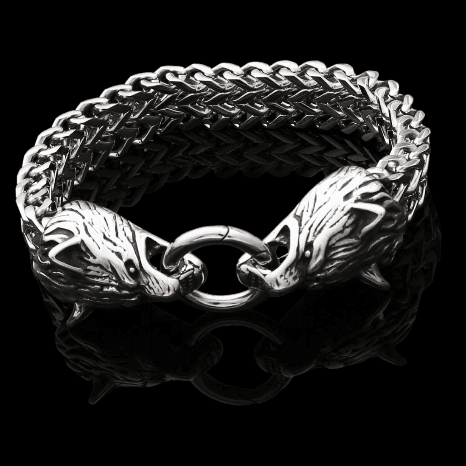 Fenrir's Embrace Wristband Nordic Titanium Bracelet Villainswear