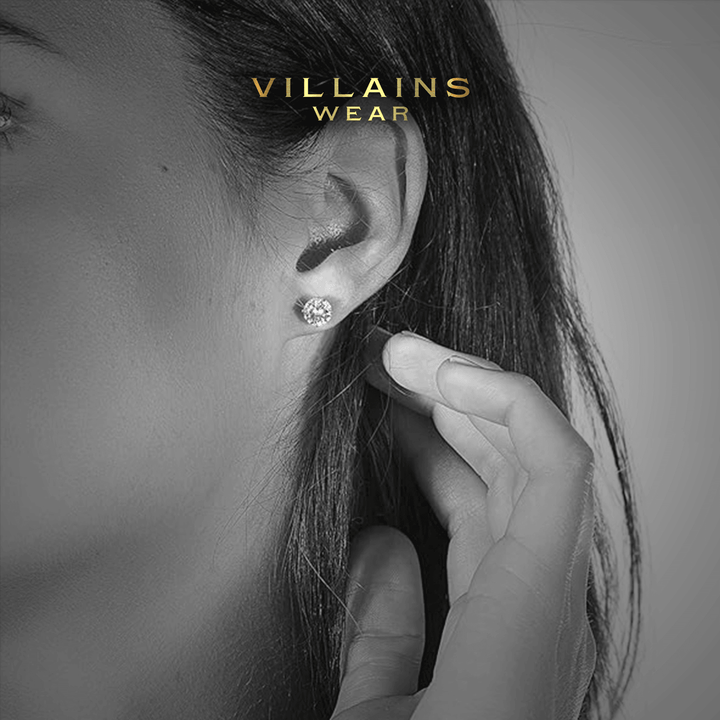 1 Carat Moissanite Stud Earrings - VillainsWear