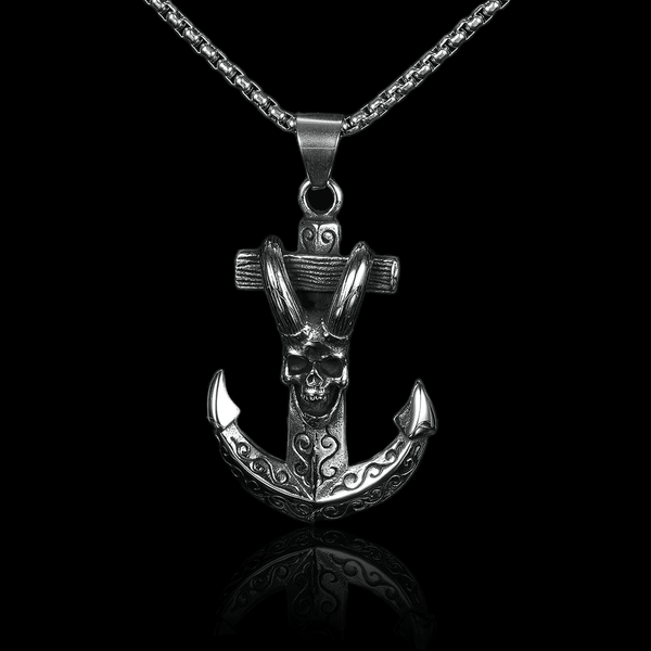 Anchor Skull Necklace - VillainsWear
