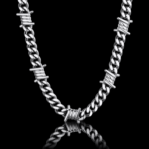 Barbed Wire Cuban Necklace - VillainsWear