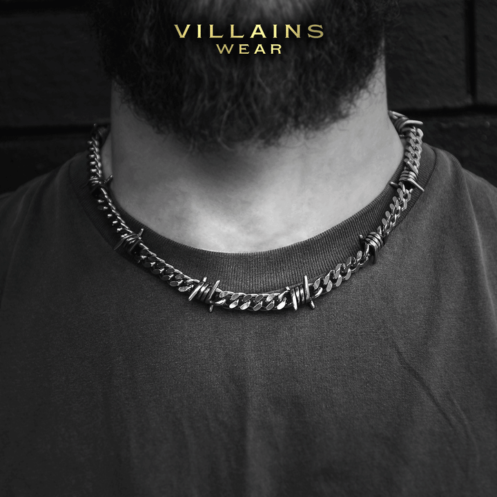 Barbed Wire Cuban Necklace - VillainsWear