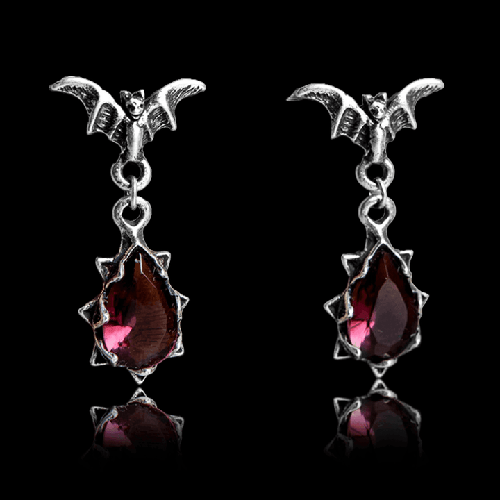 Bat Crystal Earrings - VillainsWear