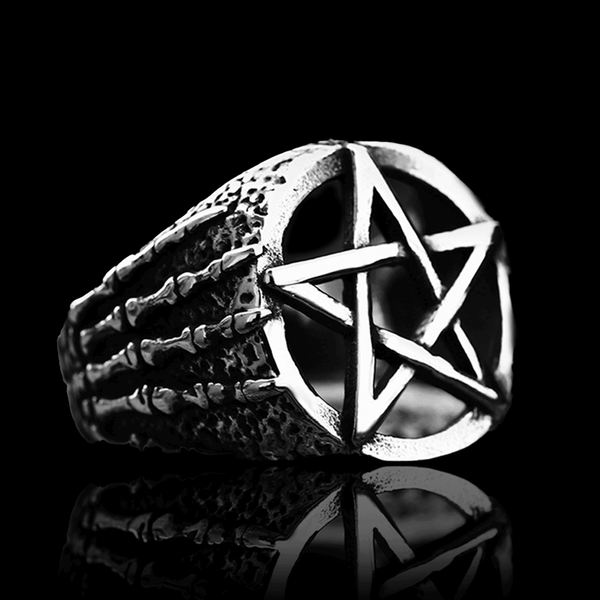 Bone Pentagram Ring - VillainsWear