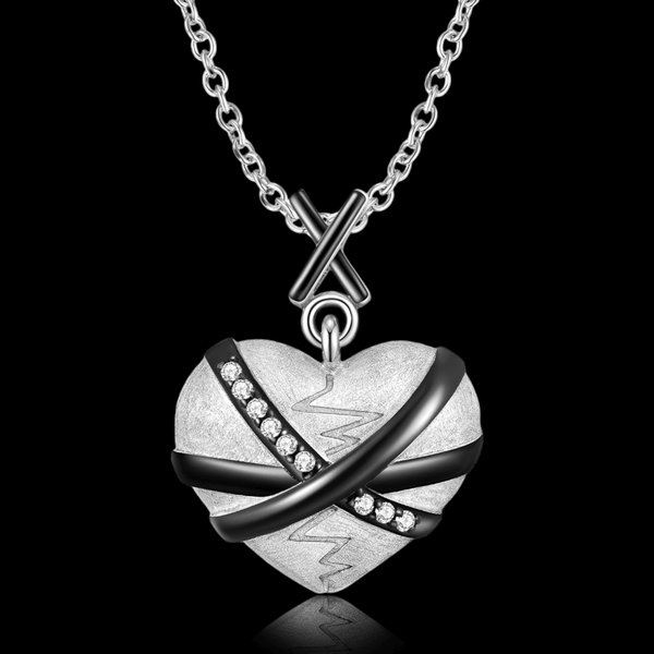 Broken Heart Necklace 925 Silver - VillainsWear