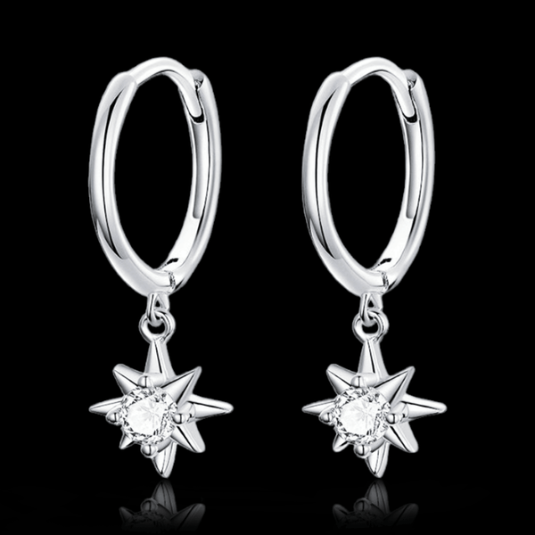 Celestial Silver Star Earrings - VillainsWear