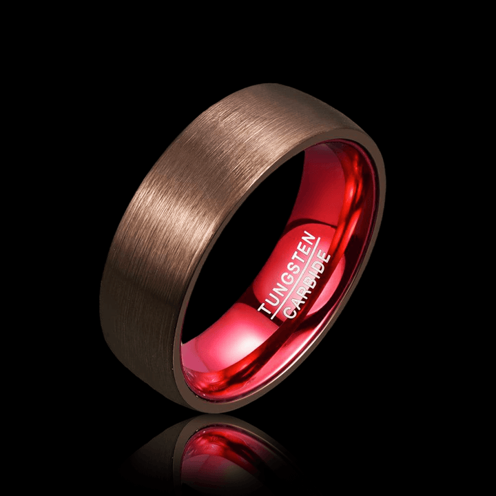 Crimson Inlay Tungsten Ring - VillainsWear