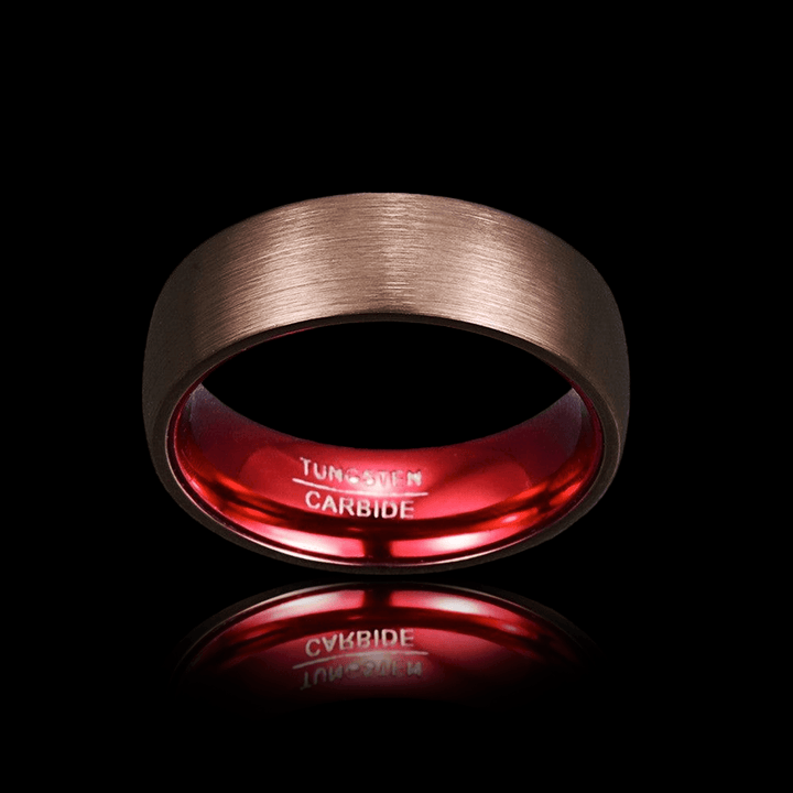 Crimson Inlay Tungsten Ring - VillainsWear