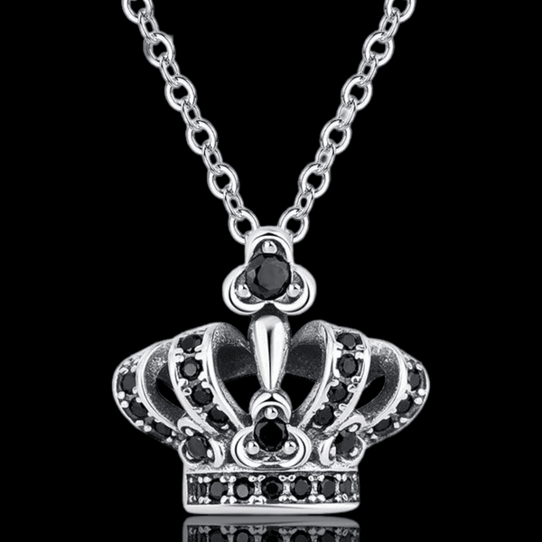 Crowned Obsidian Necklace - VillainsWear