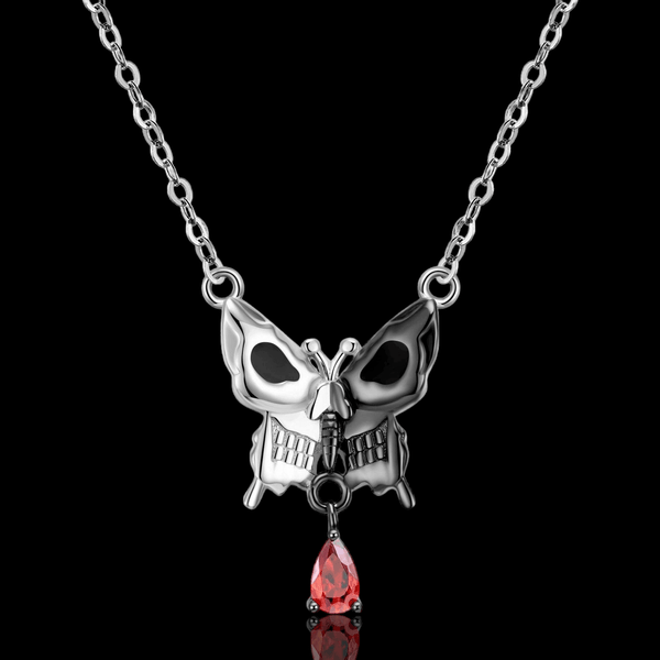 Dark Winged Skull Necklace - VillainsWear