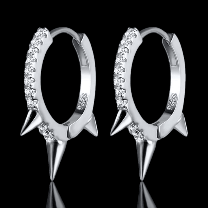 Diamond Rebel Spike Earrings - VillainsWear