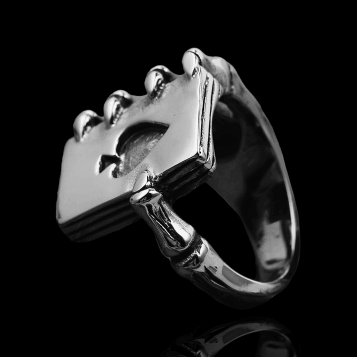 Domineer's Ace Titanium Steel Ring - VillainsWear