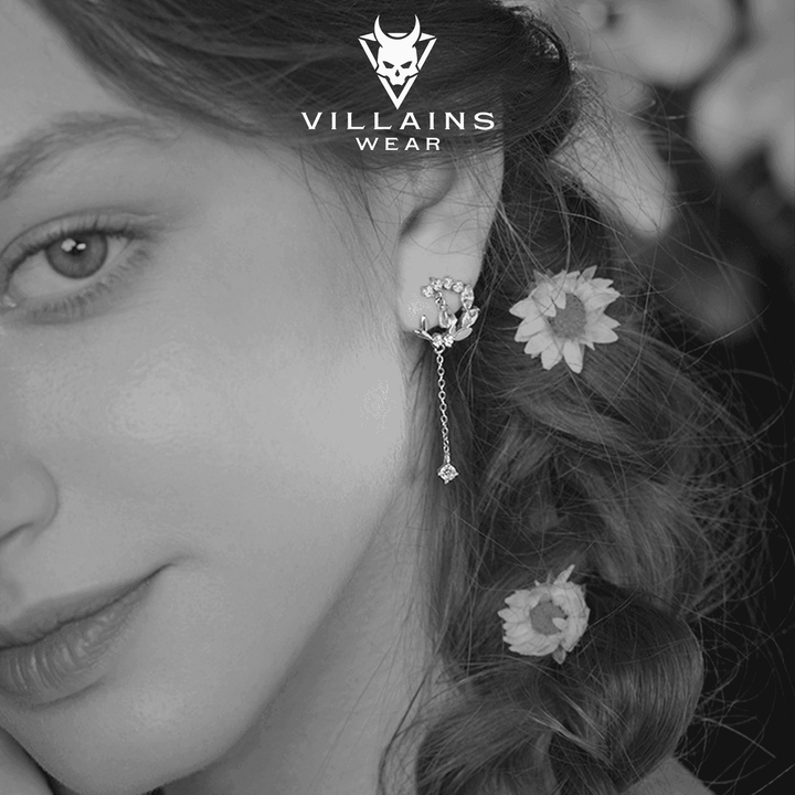 Enchanted Elvish Blooms Sterling Silver Earrings - VillainsWear