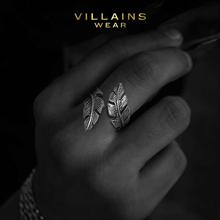 Feather Stainless Steel Ring - VillainsWear