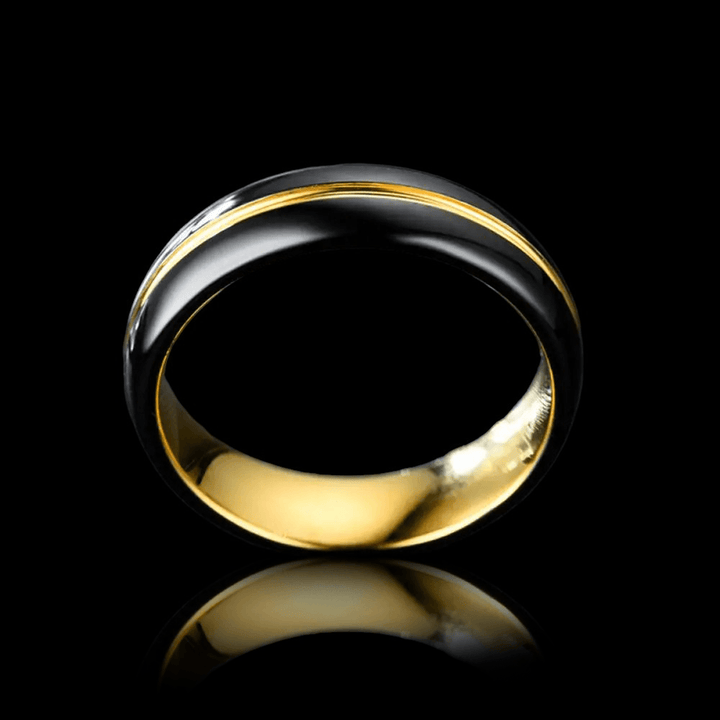 Gold Horizon Tungsten Ring - VillainsWear