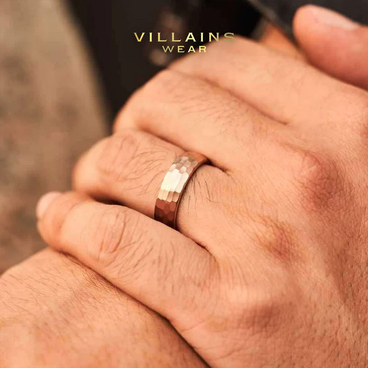 Goldstrike Tungsten Steel Ring - VillainsWear