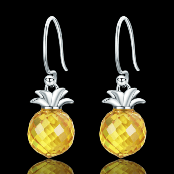 Pineapple Cascade Sterling Silver Earrings - VillainsWear