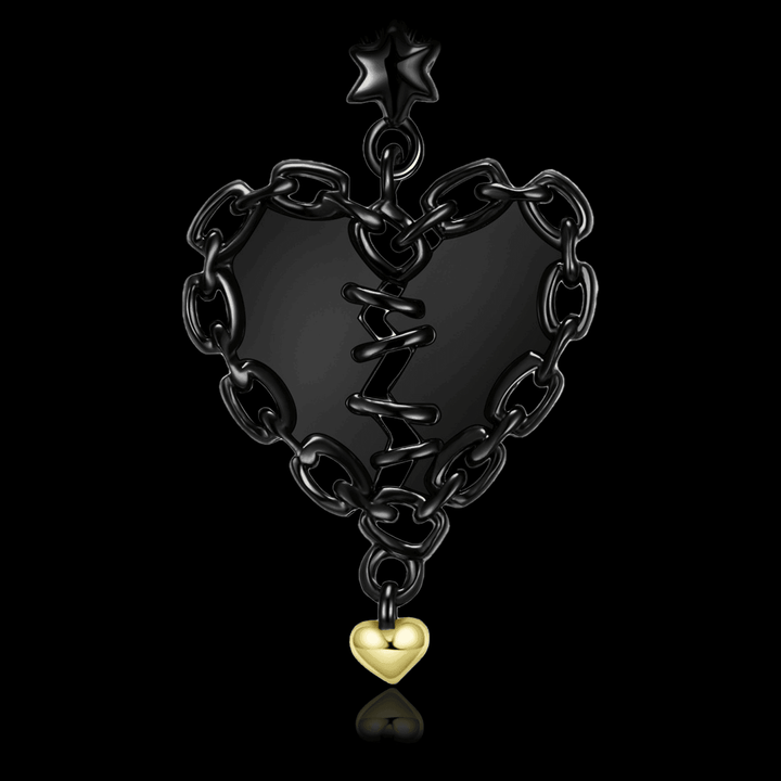 Sewn Heart Necklace - VillainsWear