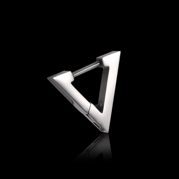 Shadowed Triangle titanium steel Earrings - VillainsWear
