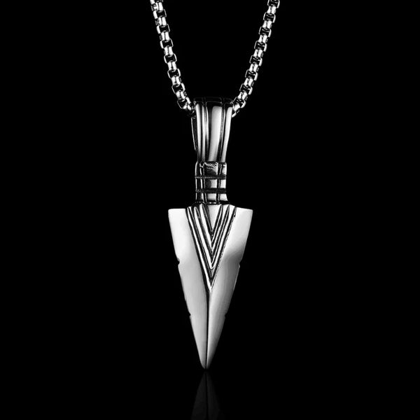 Steel Sentinel Spear Necklace