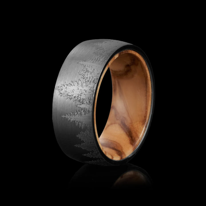 Silverblade Ridge Tungsten Ring - VillainsWear