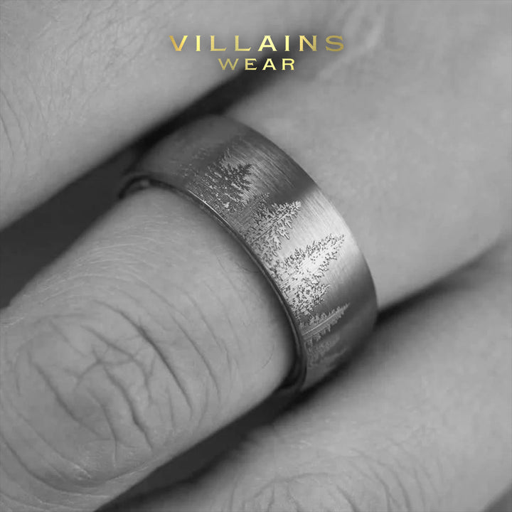 Silverblade Ridge Tungsten Ring - VillainsWear