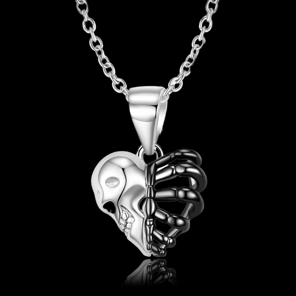 Skeleton Heart Necklace - VillainsWear