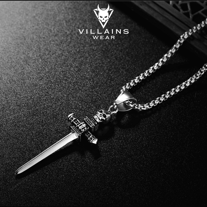 Skull Sword Necklace - VillainsWear