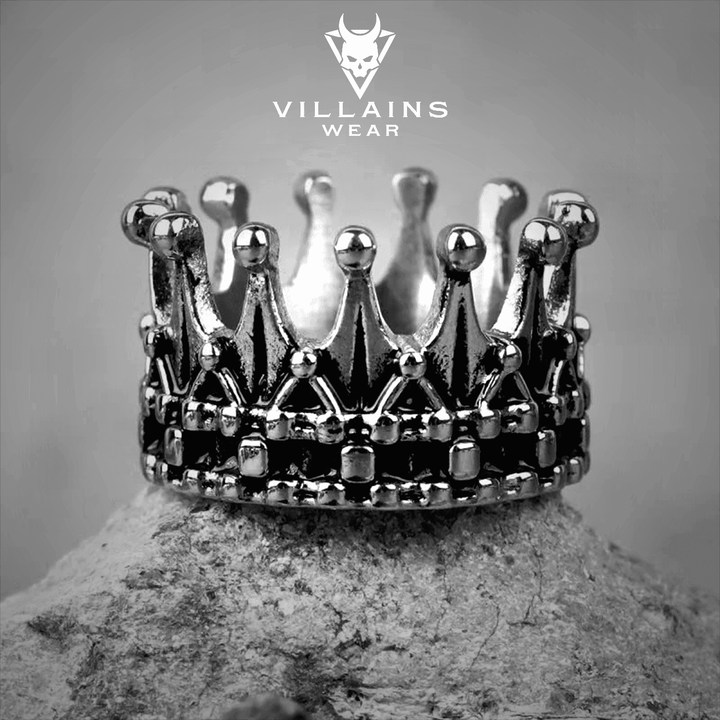 Stainless Steel Crown Ring - VillainsWear