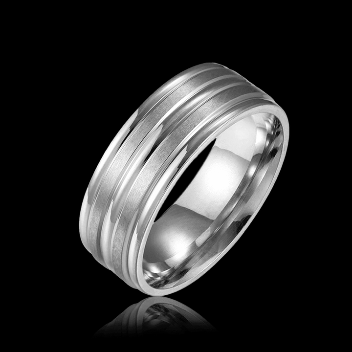 Stainless Steel Frosted Ring - VillainsWear