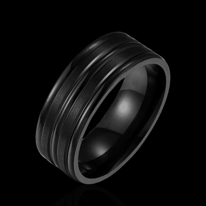 Stainless Steel Frosted Ring - VillainsWear