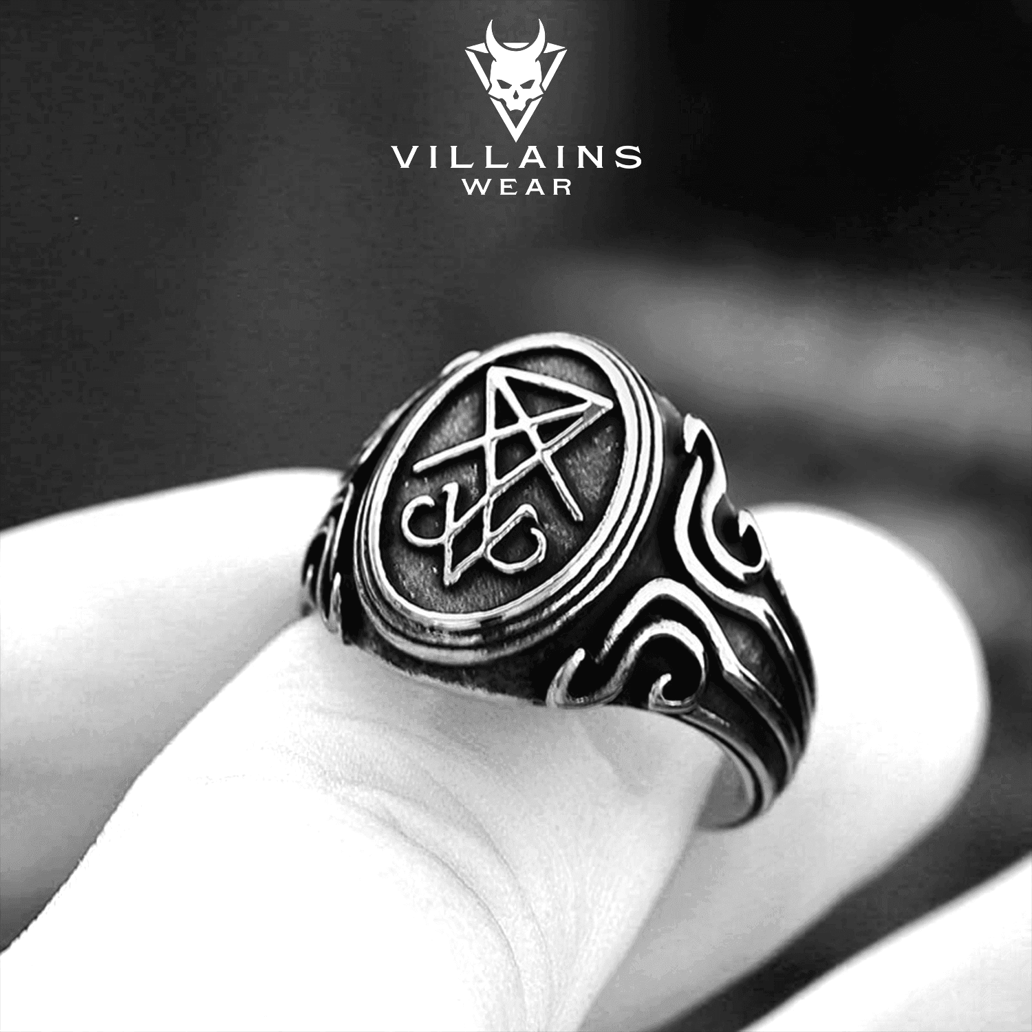 Stainless Steel Lucifer Ring VillainsWear