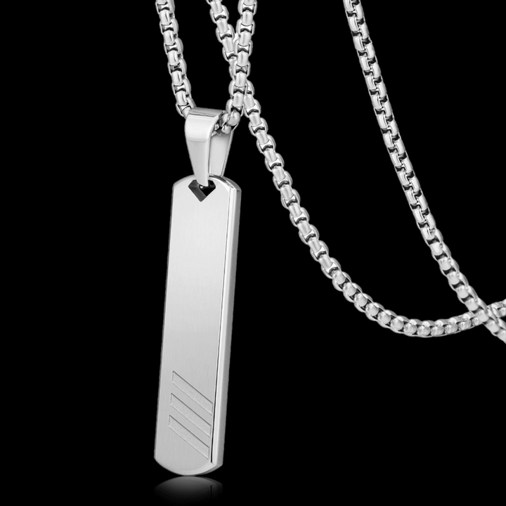 Titanium Steel Horizon Rectangular Necklace - VillainsWear