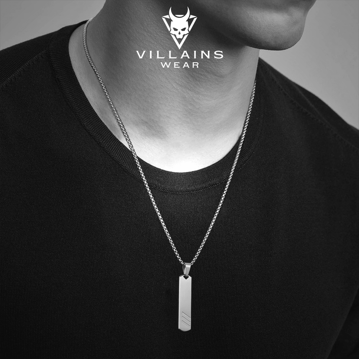 Titanium Steel Horizon Rectangular Necklace - VillainsWear