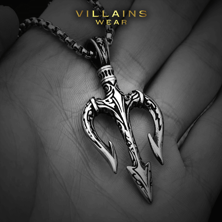 Trident Titanium Steel Necklace - VillainsWear