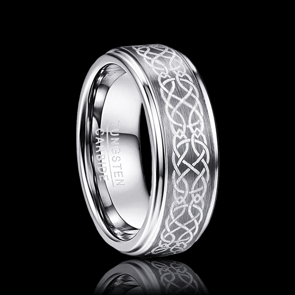 Viking Carvings Tungsten Ring - VillainsWear