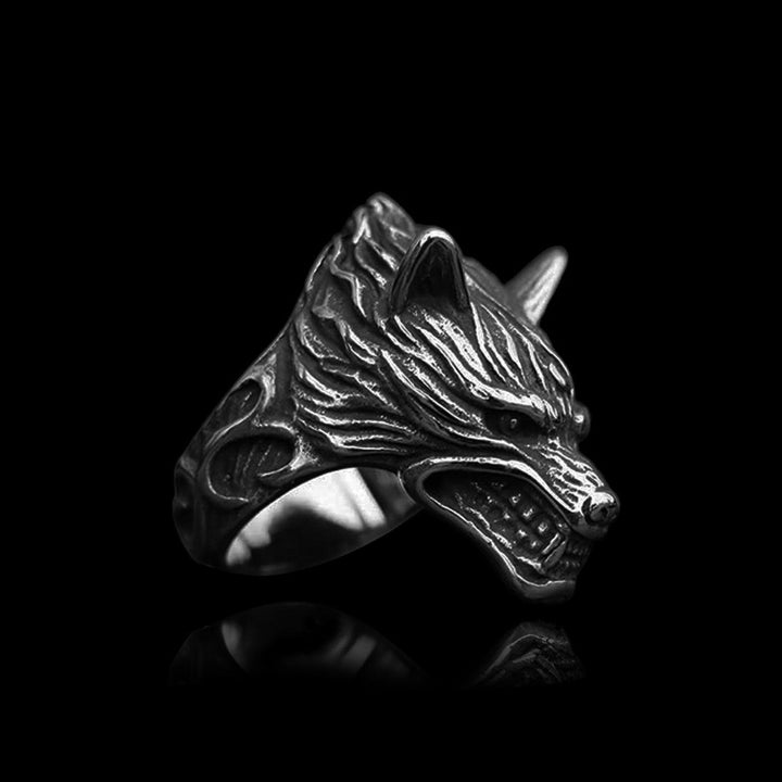 Wolf Stainless Steel Ring - VillainsWear