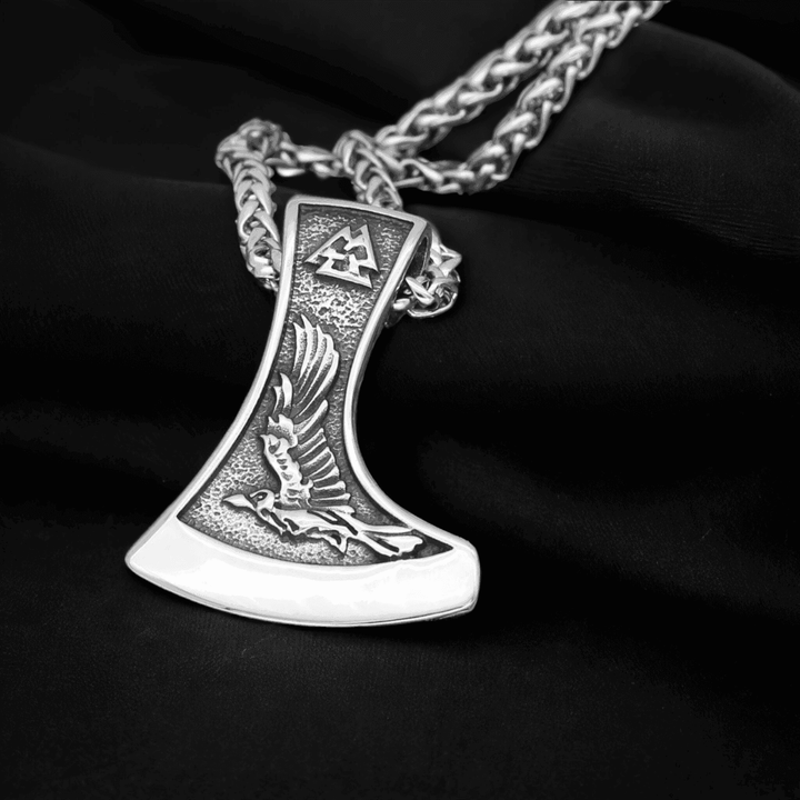 Wolfbane Trianglerow Stainless Steel Viking Necklace - VillainsWear